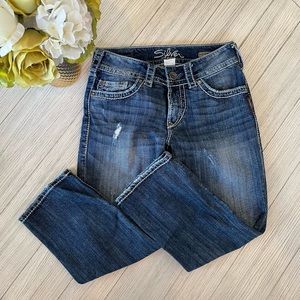 Silver Suki Surplus Cropped Distressed jeans